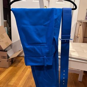 Zara straight leg tailored blue pants